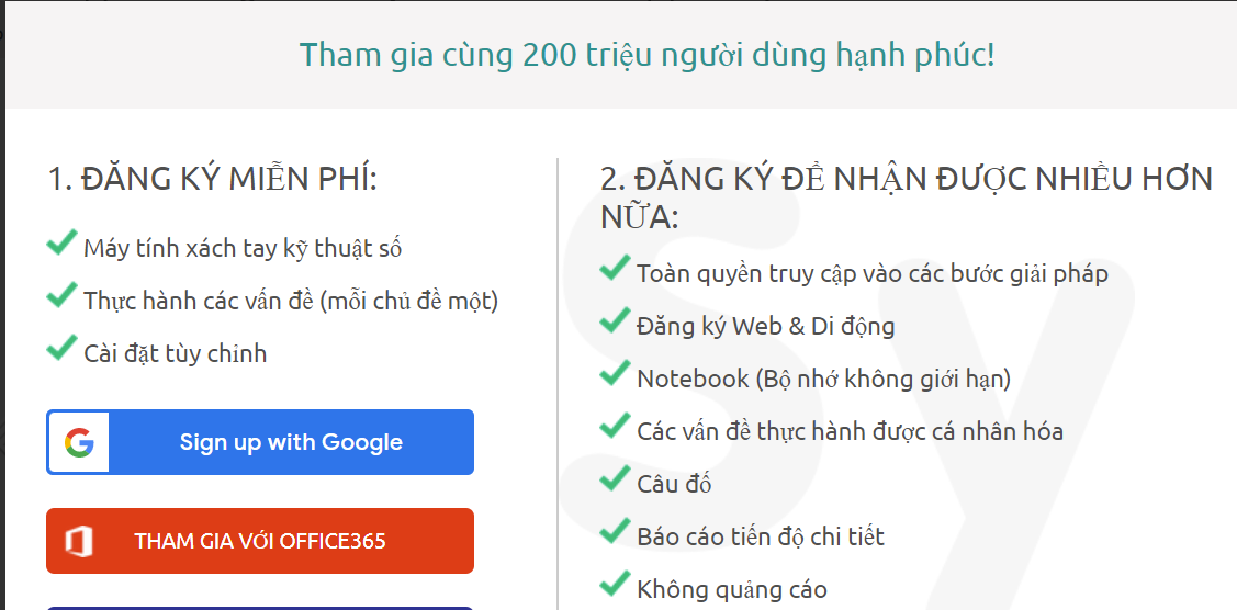 Sự khác nhau giữa tài khoản Symbolab free và tài khoản Symbolab premium