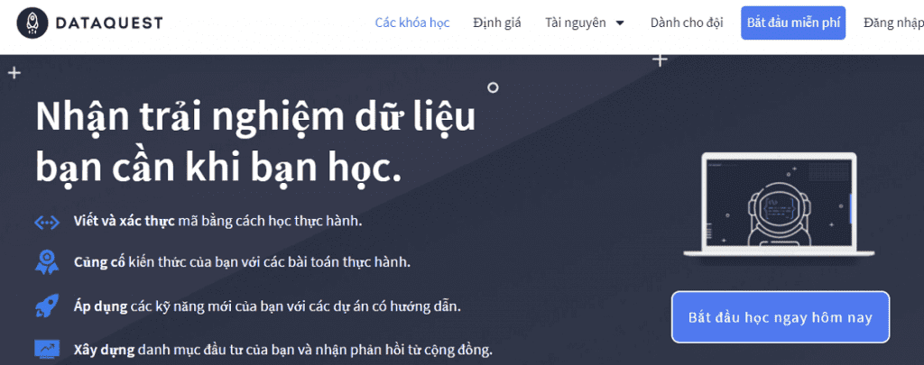 Lợi ích khi sở hữu tài khoản Dataquest