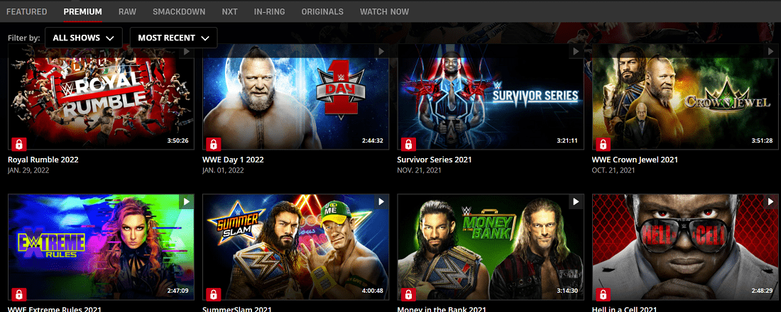 tài khoản WWE Network 2