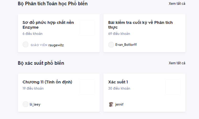 Tài khoản Quizlet 3